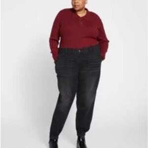 Universal Standard Washed Black Comfort Denim Joggers NWT